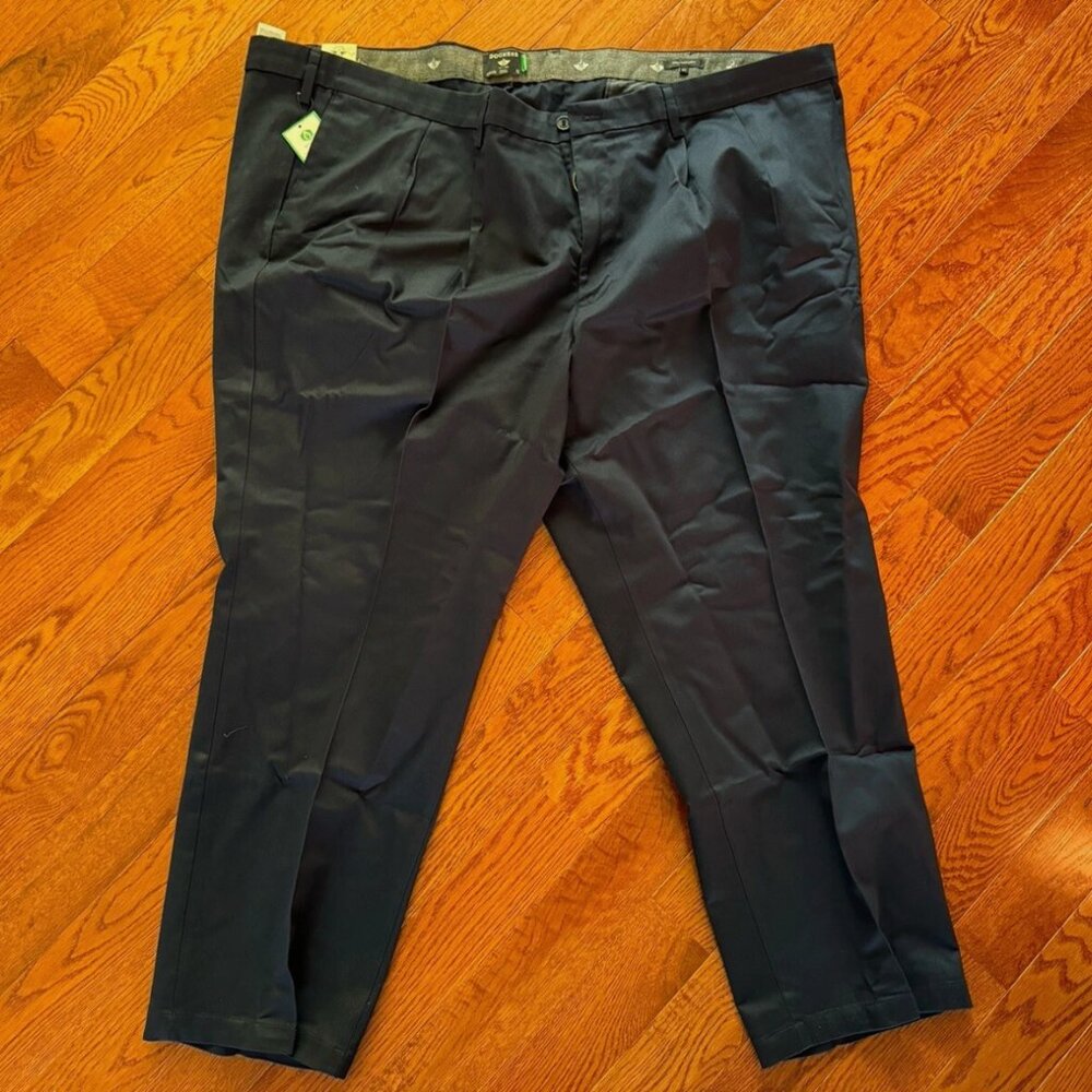 Dockers Mens Navy Pleated Pants 54/30 New With Tags